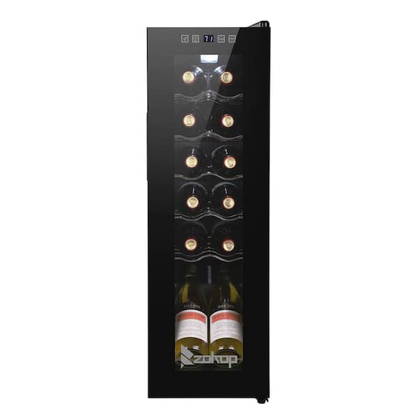 Winado 9.92 in. 12Bottle Compressor Freestanding Wine and Beverage