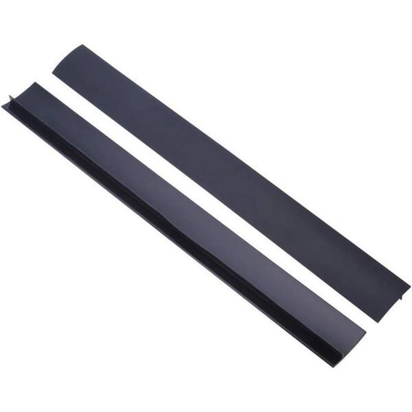 2-Pack 21 in. Black Flexible Silicone Stove Gap Cover, Kitchen Counter Gap Filler Between Stove and Countertop