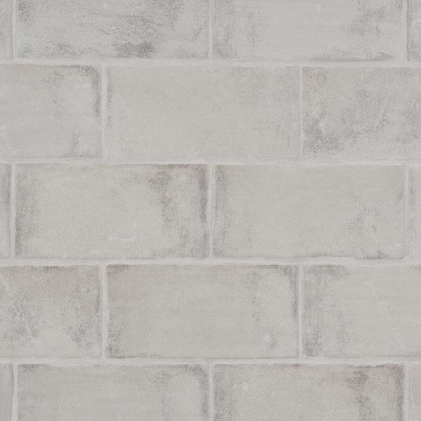 Ivy Hill Tile Tripoli Dove Gray 3.93 in. x 7.87 in. Matte Terracotta Look Ceramic Wall Tile (10.76 Sq. Ft./Case)