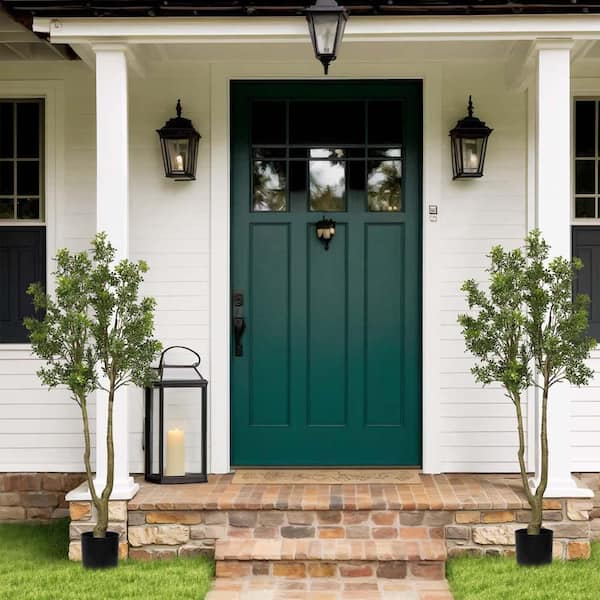 Unbranded 5.3 ft. Artificial Olive Tree in Pot, Fake Olive Trees Potted Topiary Tree for Home Office