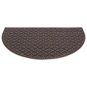 Waterproof, Low Profile, Non-Slip Circles Indoor/Outdoor Rubber Doormat, 18" x 28"(1 ft. 6 in. x 2 ft. 4 in.), Copper