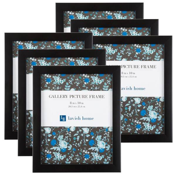 8 in. x 10 in. Black Picture Frame (6-Pack)