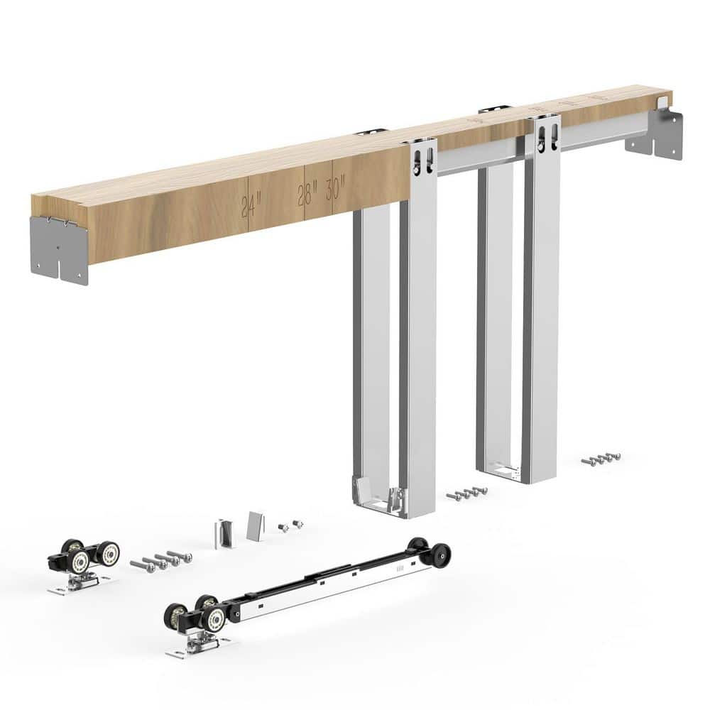 Pocket Door Frame Kit, 24-30 in. x 80 in., Two-Way Soft Close, Smooth & Quiet Sliding, Easy Install, Galvanized Steel price history on PriceWatchPro