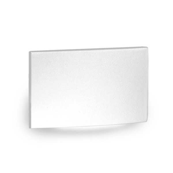 4-Watt Horizontal Scoop 1-Light Line Voltage White LED Stair Light or Wall Light, 3000K