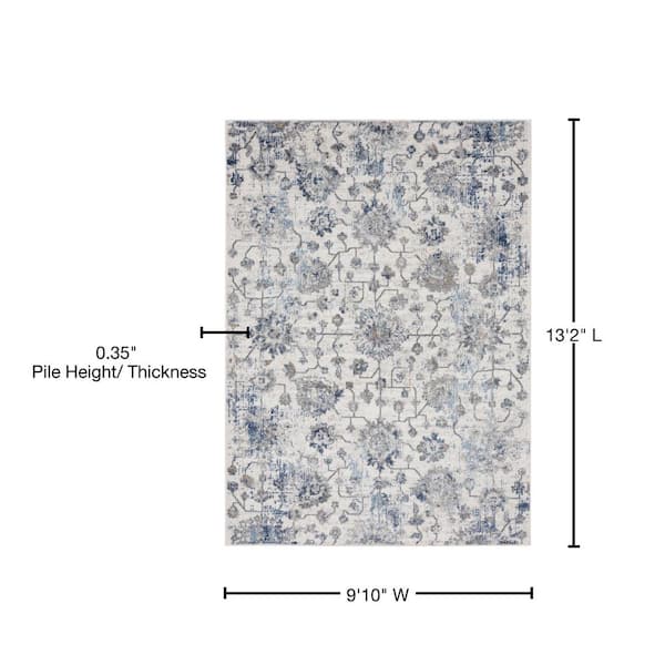 Austin Heirloom Blue 9 ft. 10 in. x 13 ft. 2 in. Oversize Area Rug