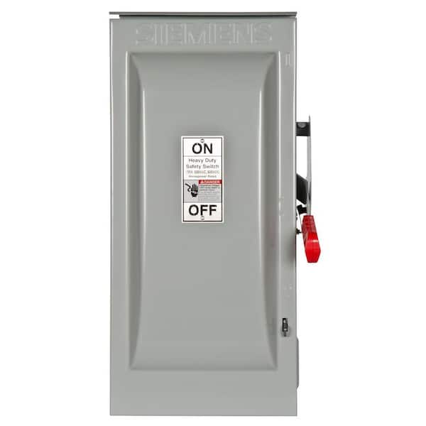 Siemens Heavy Duty 100 Amp 600-Volt 3-Pole Outdoor Fusible Safety Switch