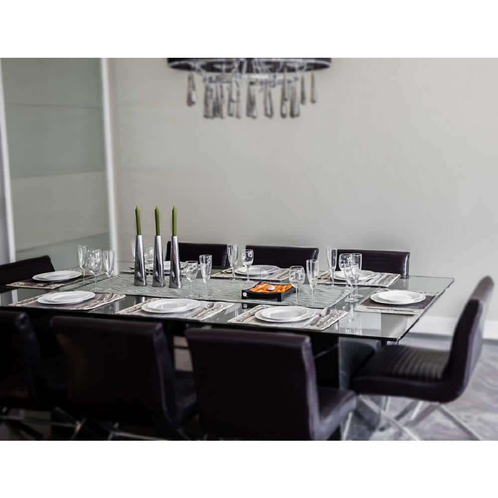 24 Inch Clear Tempered Glass Square Table Top