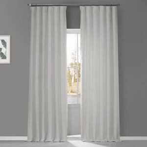 Crisp White Linen Rod Pocket Room Darkening Curtain - 50 in. W x 108 in. L (1 Panel)