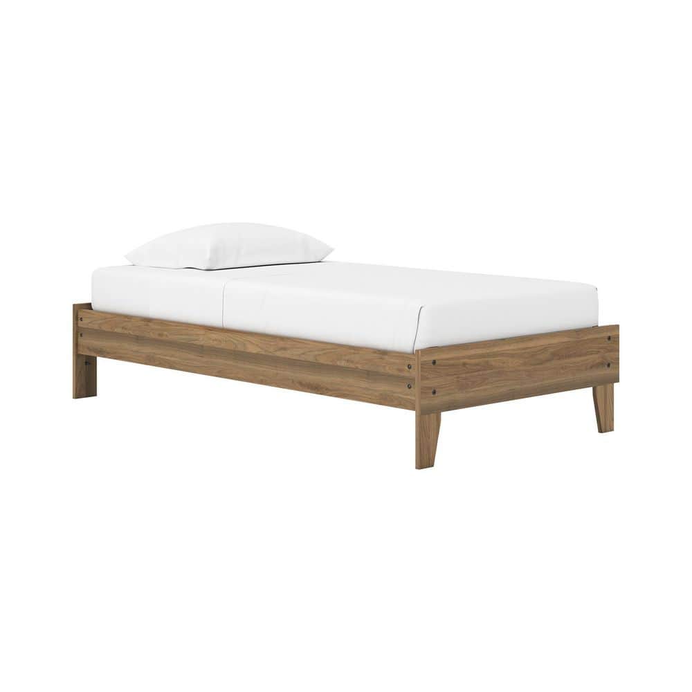 Deanlow Brown Wood Frame Twin Platform Bed price history on PriceWatchPro