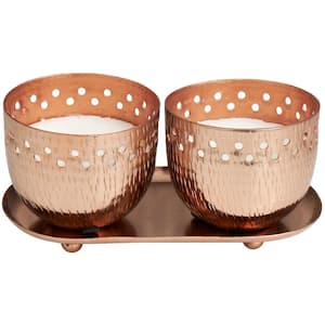 Copper Sauvignon Blanc Scented Cutout Spotted 7 oz. 1-Wick Candle with White Wax (Set of 2)