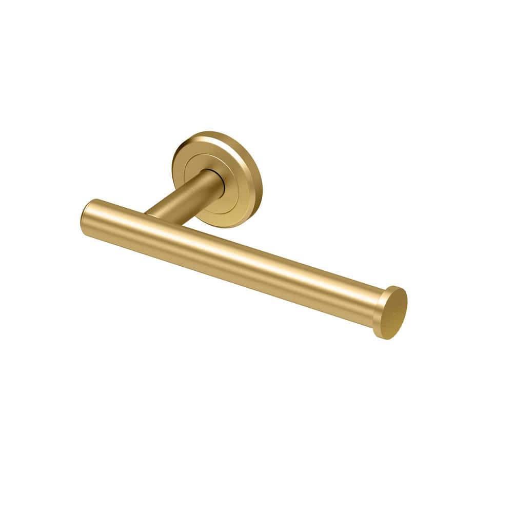 Gatco Latitude II Single Euro Toilet Paper Holder in Brushed Brass 4233 -  The Home Depot