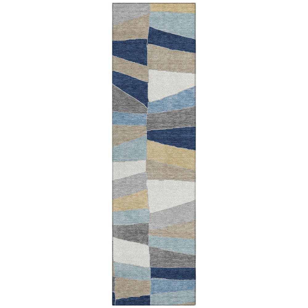 Chantille Machine Washable Indoor/Outdoor Abstract ACN2836 Navy 2 ft. x 7 ft. Runner Rug price history on PriceWatchPro
