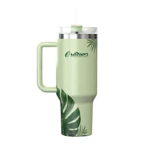 40 oz. Double-Walled Insulated Tropical Green Stainless Steel Tumbler