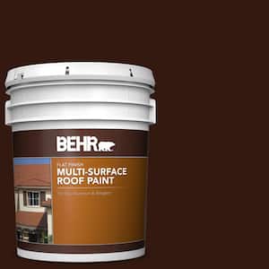 5 gal. #RP-20 Bark Brown Flat Multi-Surface Exterior Roof Paint