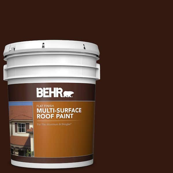 BEHR 1 gal. #RP-20 Bark Brown Flat Multi-Surface Exterior Roof Paint