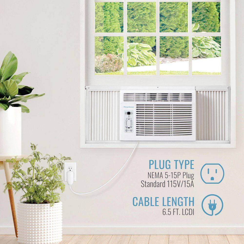 Efficient 5,000 BTU White Window Air Conditioner with Remote Control