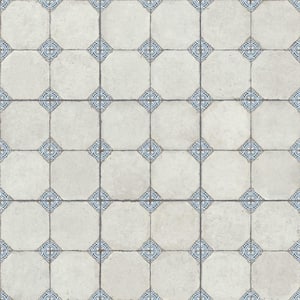 Kings Field Blue 8-7/8 in. x 8-7/8 in. Porcelain Floor and Wall Take Home Tile Sample