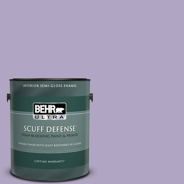 BEHR ULTRA 1 gal. #650D-4 Winter Amethyst Extra Durable Semi-Gloss Enamel Interior Paint & Primer