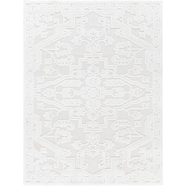 Livabliss San Diego White 8 ft. x 10 ft. Indoor/Outdoor Area Rug