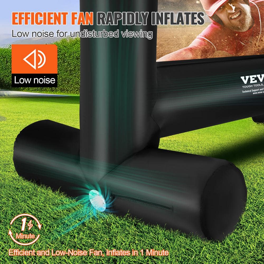 VEVOR 14 FT Black Inflatable Outdoor Movie Screen