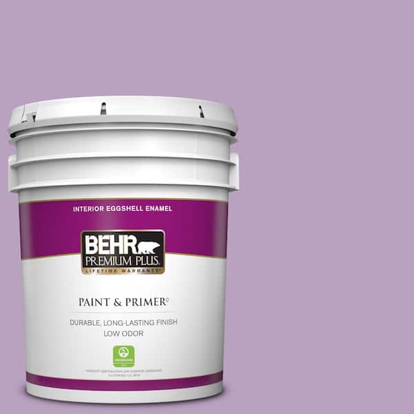 BEHR PREMIUM PLUS 5 gal. #660D-4 Lilac Rose Eggshell Enamel Low Odor Interior Paint & Primer