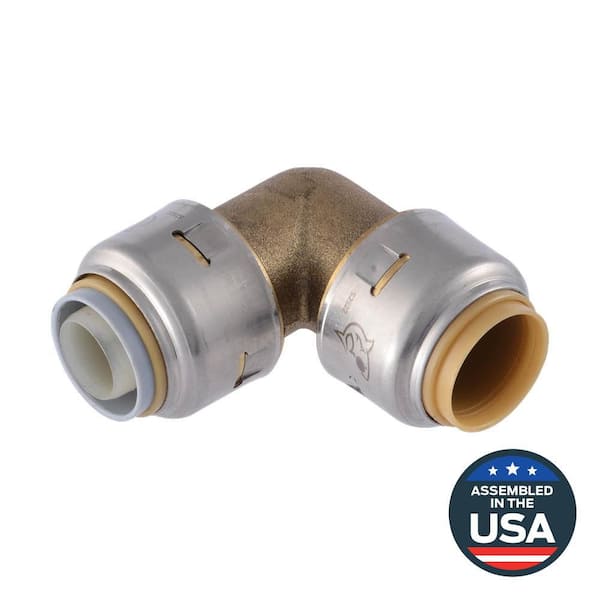Max 1/2 in. Push-to-Connect Brass 90-Degree Polybutylene Conversion Elbow Fitting