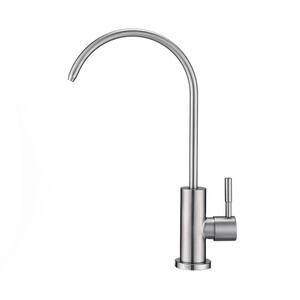 Drinking Water Filter Faucet with Single Handle for Water Filtration Systems in Brushed Nickel