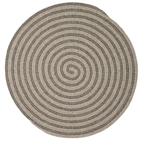 Home Decorators Collection Charmed Dark Gray 5 ft. x 5 ft. Round Braided Area Rug