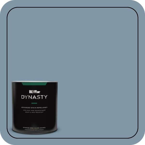 BEHR DYNASTY 1 qt. #560F-5 Bleached Denim Semi-Gloss Enamel Interior Stain-Blocking Paint and Primer