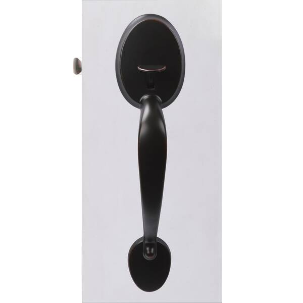 Defiant - Wilmington Aged Bronze Door Handleset with Hartford Knob
