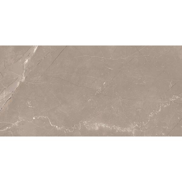 Kaia Zoistra Brown 12 in. x 24 in. Stone Look Matte Porcelain Wall and Floor Tile Sample