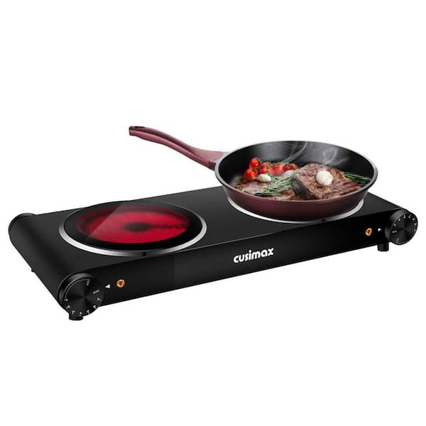 GIVENEU Electric Double Burner Hot Plate for Cooking, 1800W