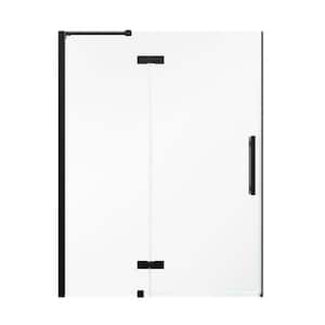 Tampa 57 11/16 in. W x 72 in. H Pivot Frameless Shower Door in Black