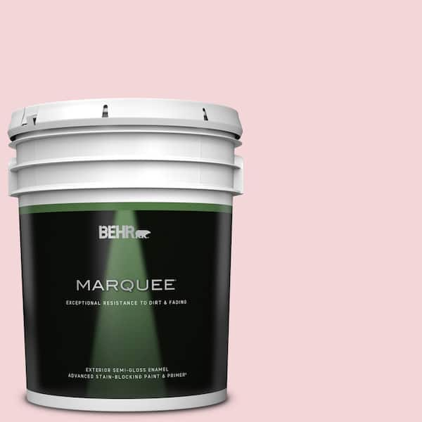 BEHR MARQUEE 5 gal. #M150-1 Lotus Petal Semi-Gloss Enamel Exterior Paint & Primer