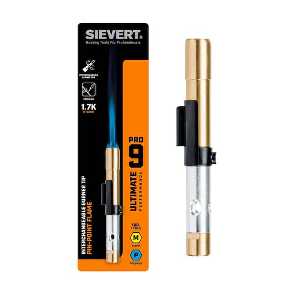 SIEVERT Pro 9 Interchangeable Pin-Point Burner Tip (Fuel Not Included)