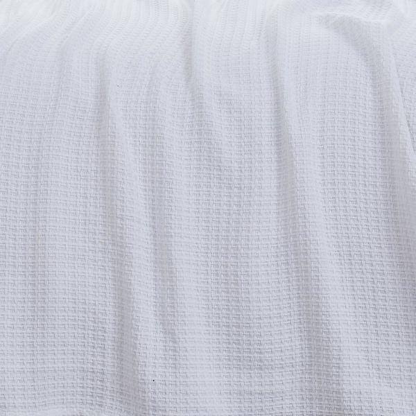 SOUTHSHORE FINE LINENS Ashmore White 100% Cotton Throw Blanket BL