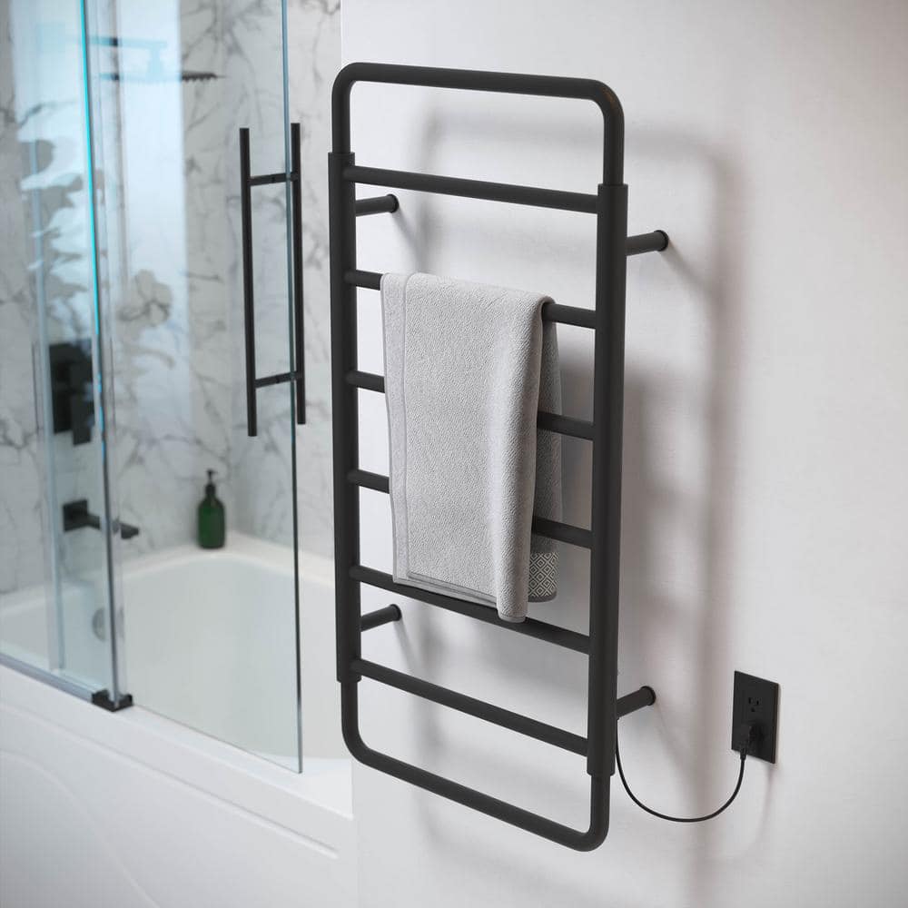 Swiss Madison Ivy 8-Bar Electric Towel Warmer in Matte Black SM