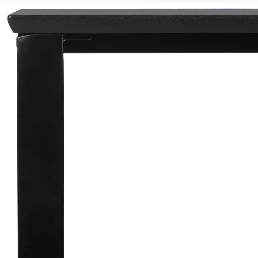 Dalit 47" Black Wood Transitional Writing Desk