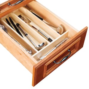 13x3x19 in. Utensil Tray Divider for 18 in. Shallow Drawer in Natural Maple