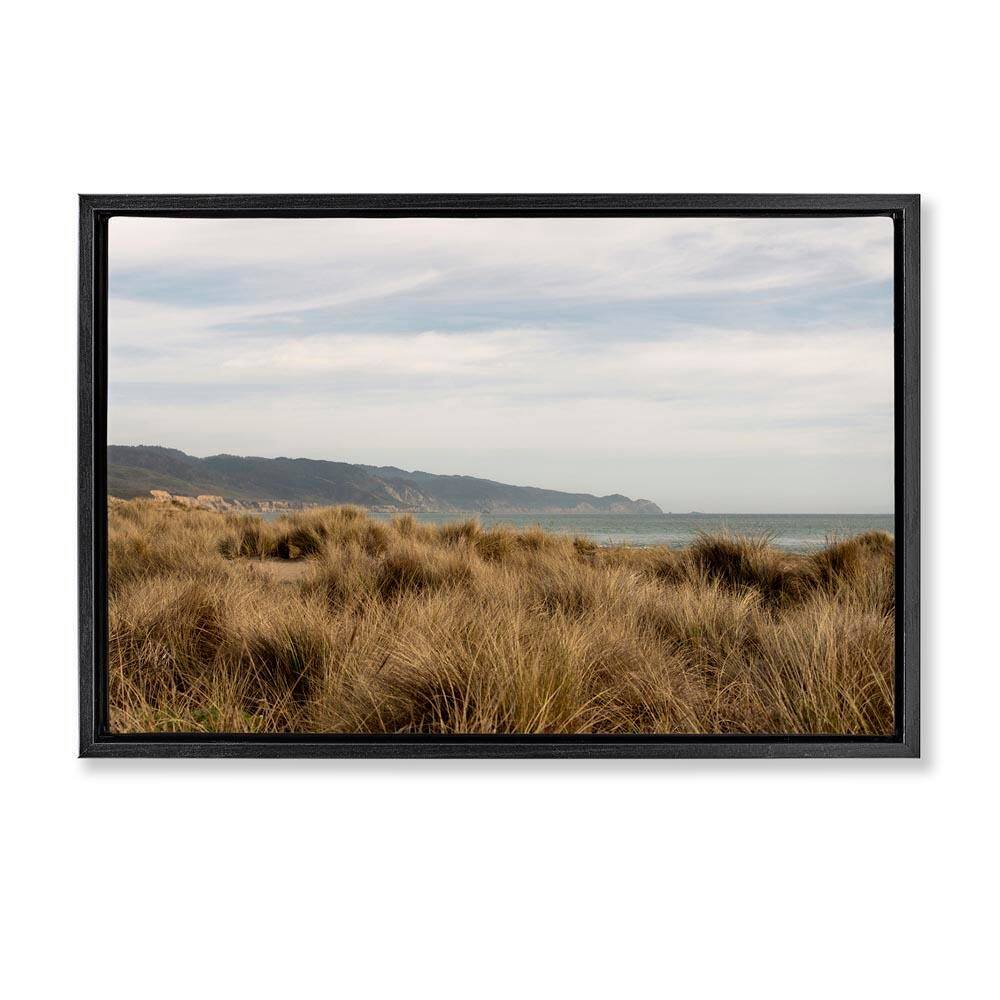Windy Grass Dunes View by Crystal Lynn Collins Black Floater Frame Nature Graphic Art Print 21 in. x 31 in. price history on PriceWatchPro