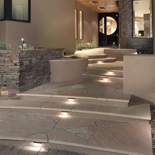 300 Lumens Low Voltage 5CCT Color Changing Integrated LED Hardwired Bronze Lanscape Step Stair Light (4-Pack)