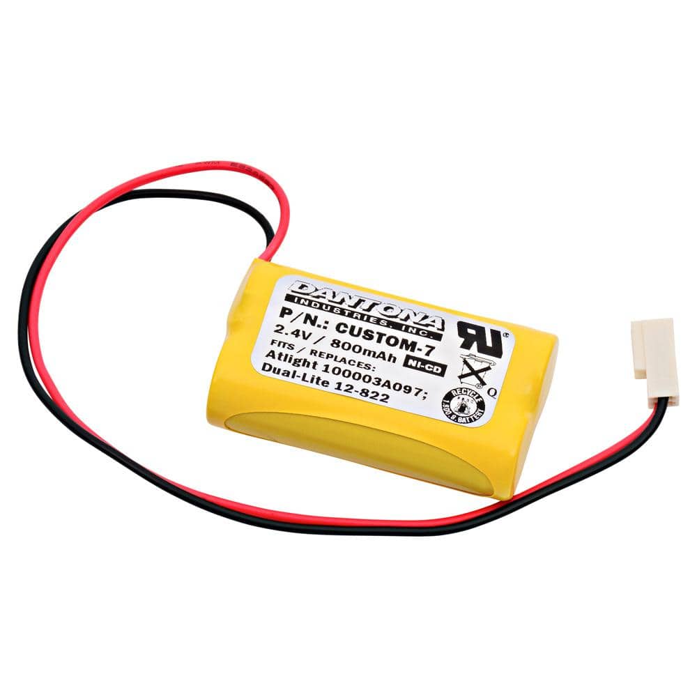 ULTRALAST GREEN Dantona 2.4-Volt 800 mAh Ni-Cd battery for Dual-Lite - 120822 Emergency Lighting -  CUSTOM-7