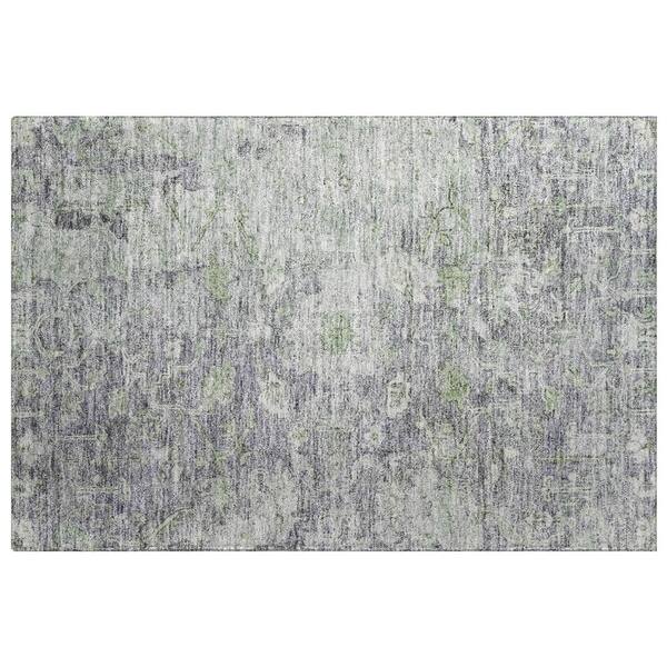 Dream Shag Premium Machine Washable Abstract ADS801 Plum 2 ft. x 3 ft. Accent Rug