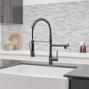 Single Handle Pull Down Sprayer Kitchen Faucet Single-Hole Brass Sink Basin Faucet in Oil Rubbed Bronze