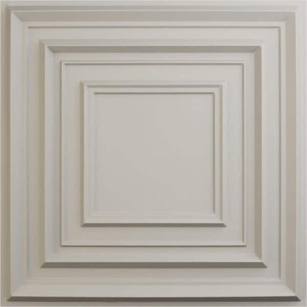 Ekena Millwork 19-5/8-in W x 19-5/8-in H Multiplex EnduraWall Decorative 3D Wall Panel Satin Blossom White