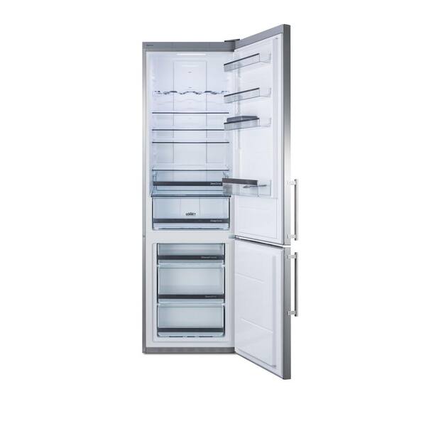 Summit Appliance 24 In W 12 8 Cu Ft Bottom Freezer Refrigerator In Stainless Steel Counter Depth Ffbf181es2 The Home Depot