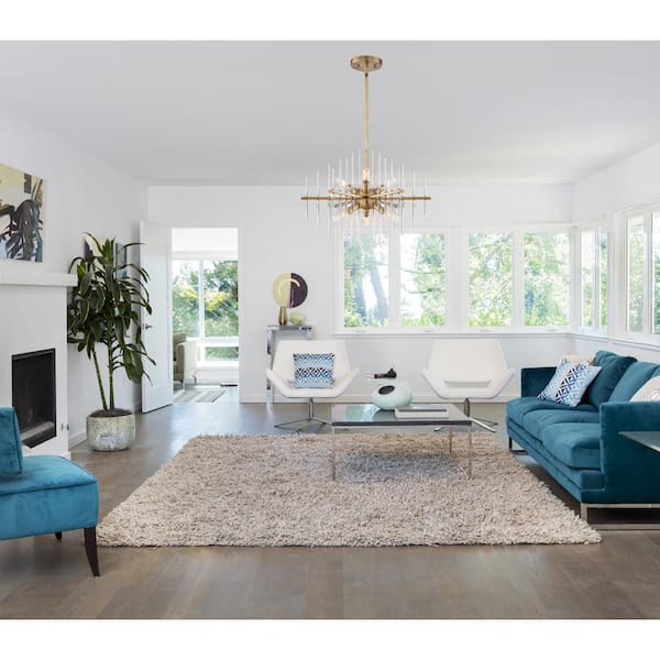 Reeve 6-Light Brushed Antique Bronze Glam Classic Chandelier for Dining Areas with No Bulbs Included