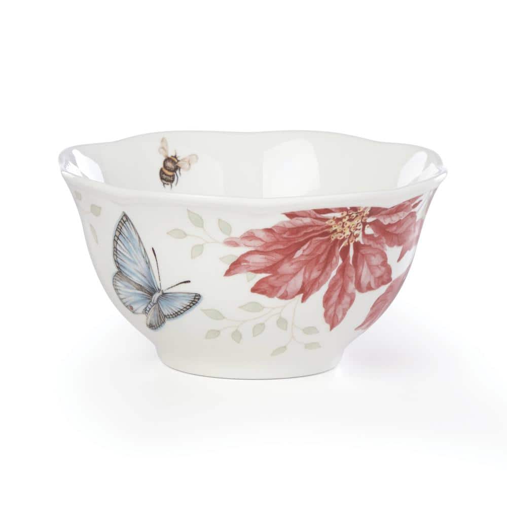 Butterfly Meadow Holiday 12-Piece Porcelain Dinnerware Set for 4