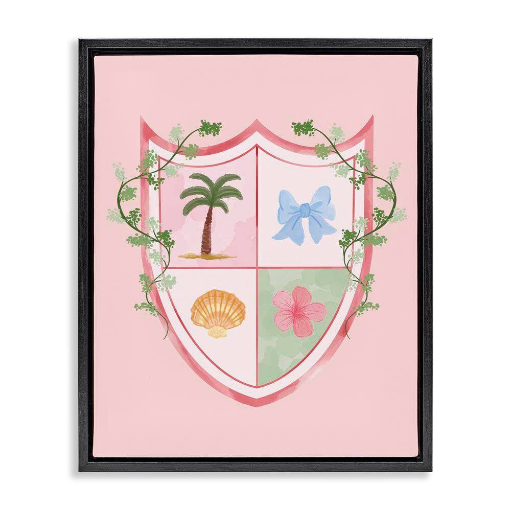 Nautical Glam Emblem by Hey Bre Creative Studio Black Floater Frame Nature Graphic Art Print 21 in. x 17 in. price history on PriceWatchPro