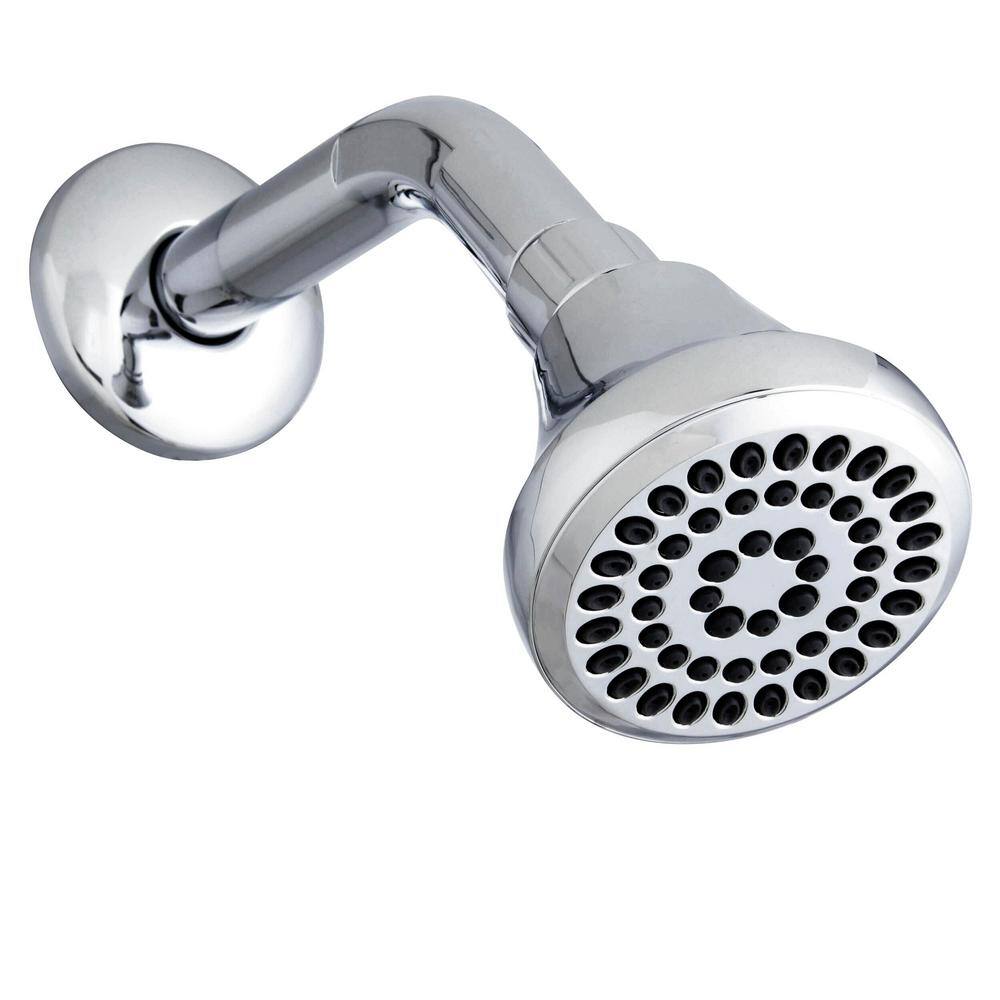 Chrome Classic Wall Mounted Shower Faucet with Knob Handles